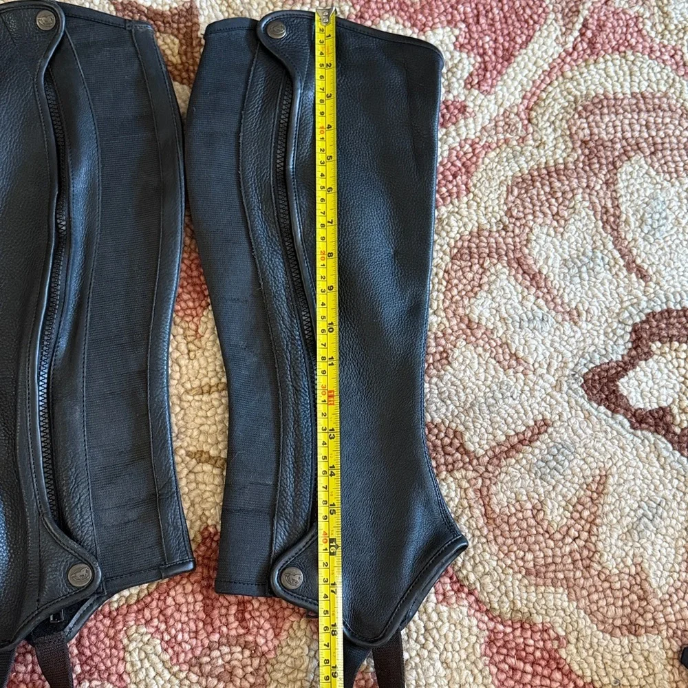 Black Leather Pet Leg Protectors - Picture 7 of 8